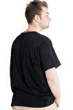 Mode XL Büyük Beden Erkek T-shirt SOUNDNESS 23114 Siyah