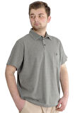 Mode XL Büyük Beden Erkek T-shirt Polo Cepli Golf WAFFLE 23320 Haki