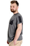 Mode XL Büyük Beden Erkek T-shirt CHNGYRMD 23123 Antramelanj