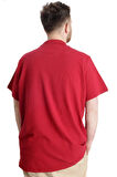 Mode XL T-shirt Polo Likralı Fermuarlı Yaka 21029 Bordo