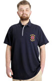 Mode XL Büyük Beden Erkek T-shirt Polo ADVENTURE 23323 Lacivert