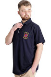 Mode XL Büyük Beden Erkek T-shirt Polo ADVENTURE 23323 Lacivert