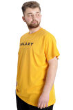 Mode XL Büyük Beden Erkek T-shirt GALAXY 23125 Hardal