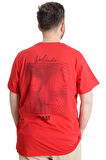 Mode XL Büyük Beden Erkek T-shirt WORLDWIDE 23126 Kırmızı