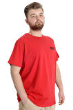 Mode XL Büyük Beden Erkek T-shirt WORLDWIDE 23126 Kırmızı