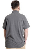 Mode XL Büyük Beden Erkek T-shirt Polo INDUSTRY 23316 Antramelanj