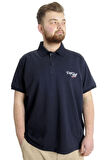 Mode XL Büyük Beden Erkek T-shirt Polo PORT SHIELD 23317 Lacivert