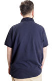 Mode XL Büyük Beden Erkek T-shirt Polo PORT SHIELD 23317 Lacivert