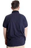 Mode XL Büyük Beden Erkek T-shirt Polo OCEAN JOURNEY 23319 Lacivert