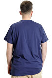 Mode XL Büyük Beden Erkek V Yaka T-shirt ALLIGATOR İndigo