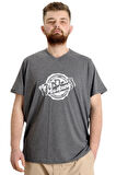 Mode XL Büyük Beden Erkek V Yaka T-shirt MUSTANG 23034 Antramelanj