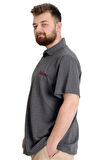 Mode XL Büyük Beden Erkek T-shirt Polo CARPE DIEM 23333 Antramelanj