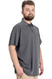 Mode XL Büyük Beden Erkek T-shirt Polo CARPE DIEM 23333 Antramelanj