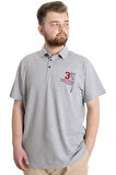 Mode XL Büyük Beden Erkek T-shirt Polo CAPTIAN 23338 Grimelanj