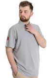 Mode XL Büyük Beden Erkek T-shirt Polo CAPTIAN 23338 Grimelanj