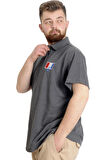 Mode XL Büyük Beden Erkek T-shirt Polo ABSOLUTE DESTINY 23335 Antramelanj