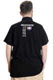 Mode XL Büyük Beden Erkek T-shirt Polo ABSOLUTE DESTINY 23335 Siyah