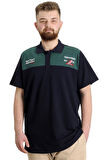 Mode XL Büyük Beden Erkek T-shirt Polo CHNGYRMD 23328 Lacivert