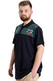 Mode XL Büyük Beden Erkek T-shirt Polo CHNGYRMD 23328 Lacivert