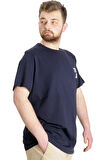 Mode XL Büyük Beden Erkek T-shirt TRAINING DEPT 23128 Lacivert