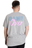 Mode XL Büyük Beden Erkek T-shirt GAME OVER 23130 Grimelanj