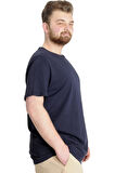 Mode XL Büyük Beden Erkek T-shirt GAME OVER 23130 Lacivert