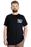 Mode XL Büyük Beden Erkek T-shirt GAME OVER 23130 Siyah