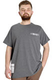 Mode XL Büyük Beden Erkek T-shirt TELEPATHIC 23132 Antramelanj