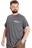 Mode XL Büyük Beden Erkek T-shirt TELEPATHIC 23132 Antramelanj