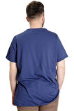 Mode XL Büyük Beden Erkek T-shirt TELEPATHIC 23132 İndigo
