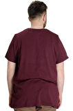 Mode XL Büyük Beden Erkek T-shirt BEST SCORE 23134 Mürdüm