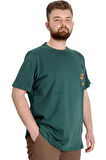 Mode XL Büyük Beden Erkek T-shirt BEST SCORE 23134 Nefti