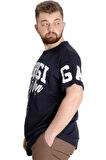 Mode XL Büyük Beden Erkek T-shirt GEORGIA 23136 Lacivert
