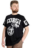 Mode XL Büyük Beden Erkek T-shirt GEORGIA 23136 Siyah