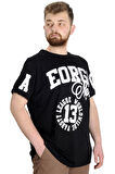 Mode XL Büyük Beden Erkek T-shirt GEORGIA 23136 Siyah
