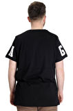 Mode XL Büyük Beden Erkek T-shirt GEORGIA 23136 Siyah