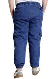 Mode XL Erkek Kot Pantolon CHIEF BLUE Lastikli 23919 Mavi