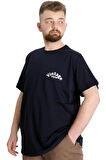 Mode XL Büyük Beden Erkek T-shirt VINTAGE 23144 Lacivert