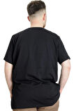 Mode XL Büyük Beden Erkek T-shirt TOUCH 23158 Siyah