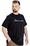 Mode XL Büyük Beden Erkek T-shirt MUHAMMED ALI 23160 Siyah