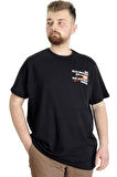 Mode XL Büyük Beden Erkek T-shirt CULTURE 23146 Siyah