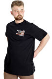Mode XL Büyük Beden Erkek T-shirt CULTURE 23146 Siyah
