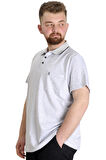 Mode XL Büyük Beden T shirt Polo Likralı Süprem Cepli 21558 Grimelanj