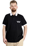 Mode XL Büyük Beden Erkek Polo T-shirt 1991 23341 Siyah