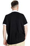 Mode XL Büyük Beden Erkek Polo T-shirt 1991 23341 Siyah