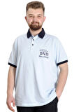 Mode XL Büyük Beden Erkek Polo T-shirt DNM 23343 Mavi