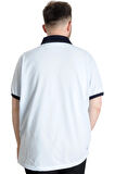 Mode XL Büyük Beden Erkek Polo T-shirt SAILING 23344 Mavi