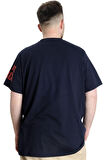 Mode XL Büyük Beden Erkek T-shirt EL CHAPO 23154 Lacivert