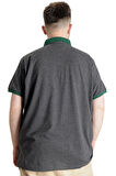 Mode XL Büyük Beden Erkek Polo T-shirt LONDON 23350 Antramelanj