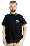 Mode XL Büyük Beden Erkek Polo T-shirt LONDON 23350 Siyah